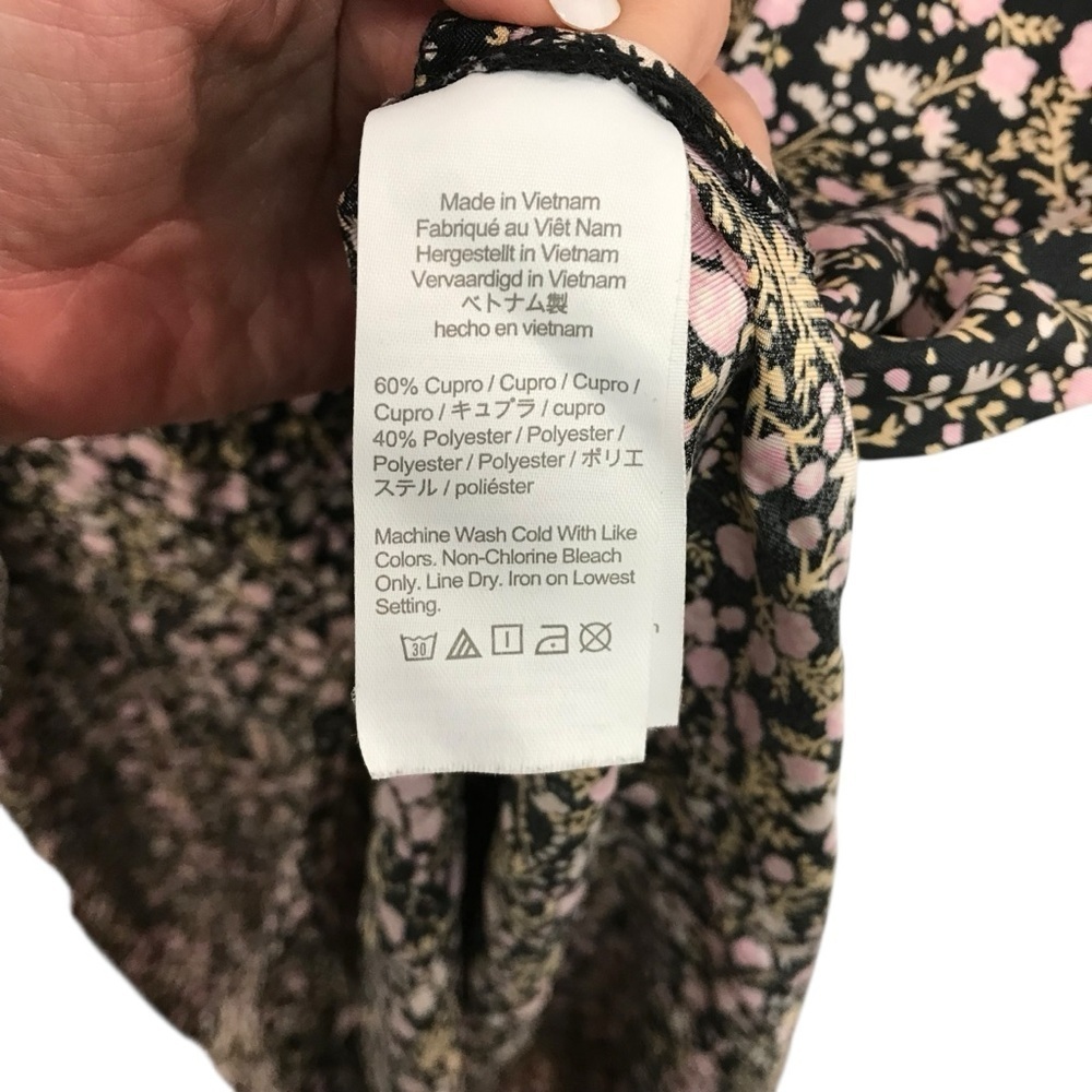 J. Crew Size 12 Women’s Tie Waist Shirt Dress in Fall Garden Floral Long Sleeve - Picture 6 of 8